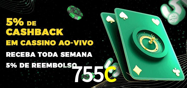 Promoções do cassino ao Vivo 755C